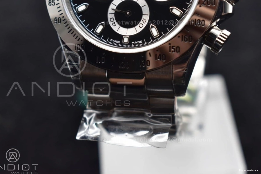 Daytona WF 1:1 Resilient Black Diamonds Edition A SS Best 116509 Dial 752 Bracelet on 0809